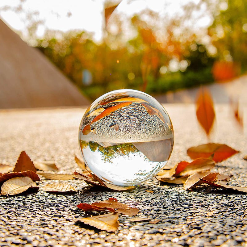 LONGWIN 100mm (3.9 inch) Clear Crystal Ball for Photography Fortune Telling Free Wooden Stand with Gift Pakcing - Image 3